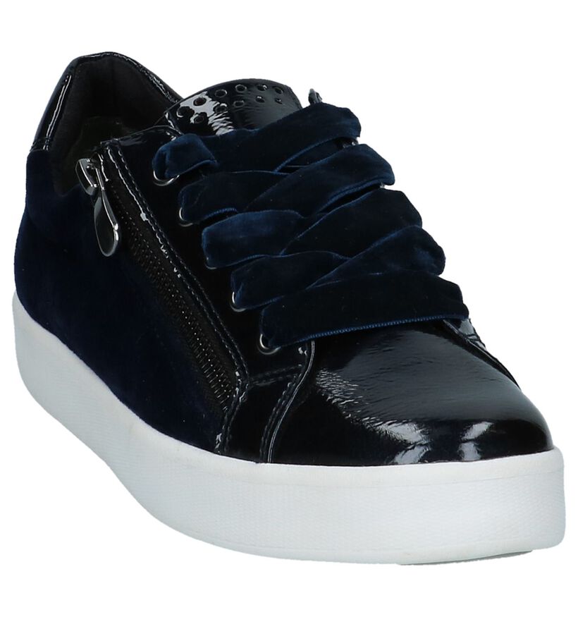 Youh! Baskets basses en Bleu foncé en cuir verni (222089)