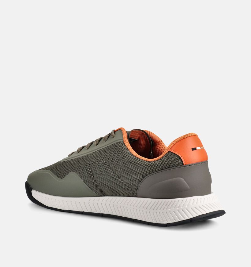 BOSS Chaussures &agrave; lacets en Vert kaki pour hommes (369011) - pour semelles orthop&eacute;diques