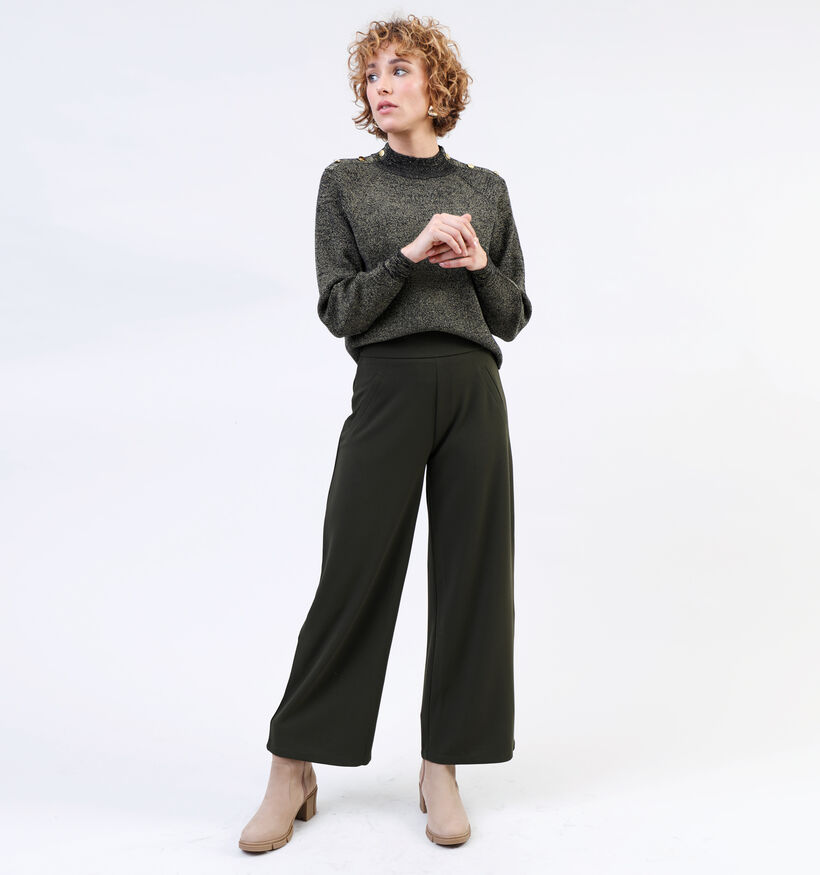 JDY Louisville Pantalon large en Vert kaki pour femmes (334099)
