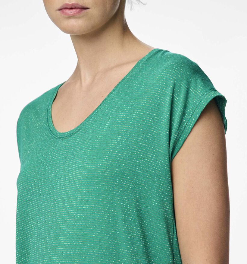 Pieces Billo Lurex Groene T-shirt voor dames (367043)