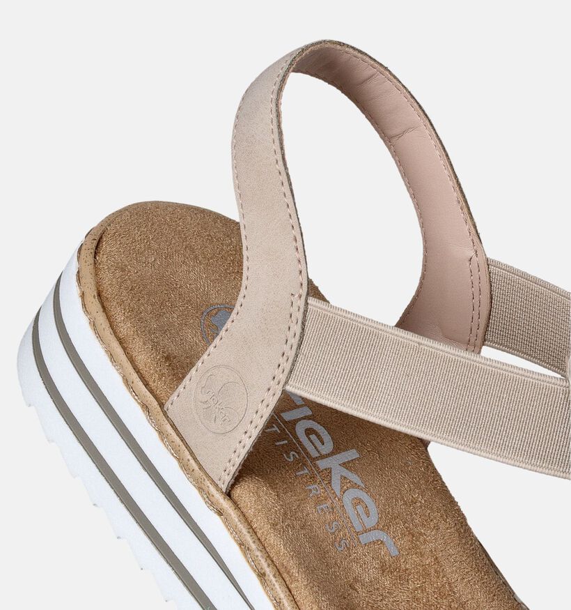 Rieker Roze Sandalen met sleehak voor dames (354921)