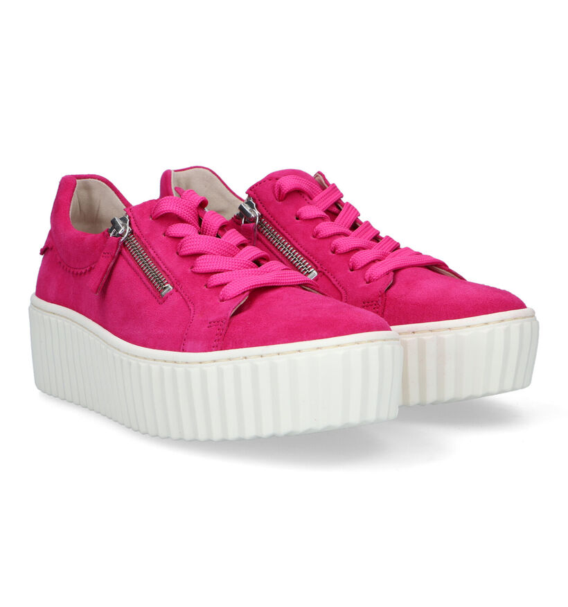 Gabor Best Fitting Fuchsia Sneakers voor dames (323132) - geschikt voor steunzolen