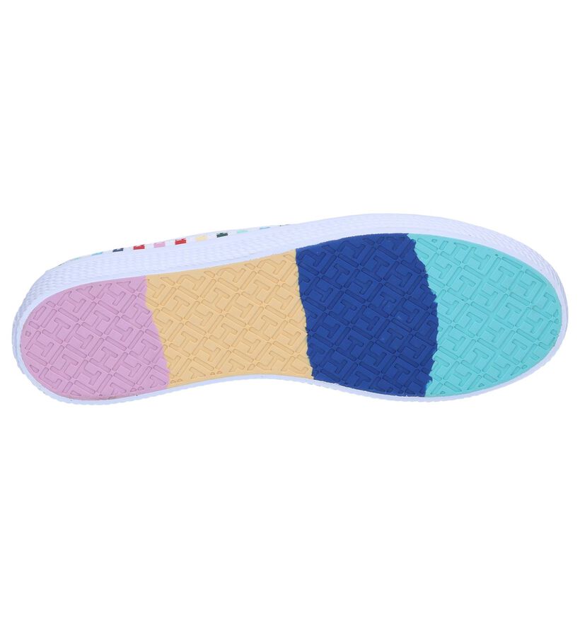 Witte Sneakers Tommy Hilfiger Rainbow in stof (241822)