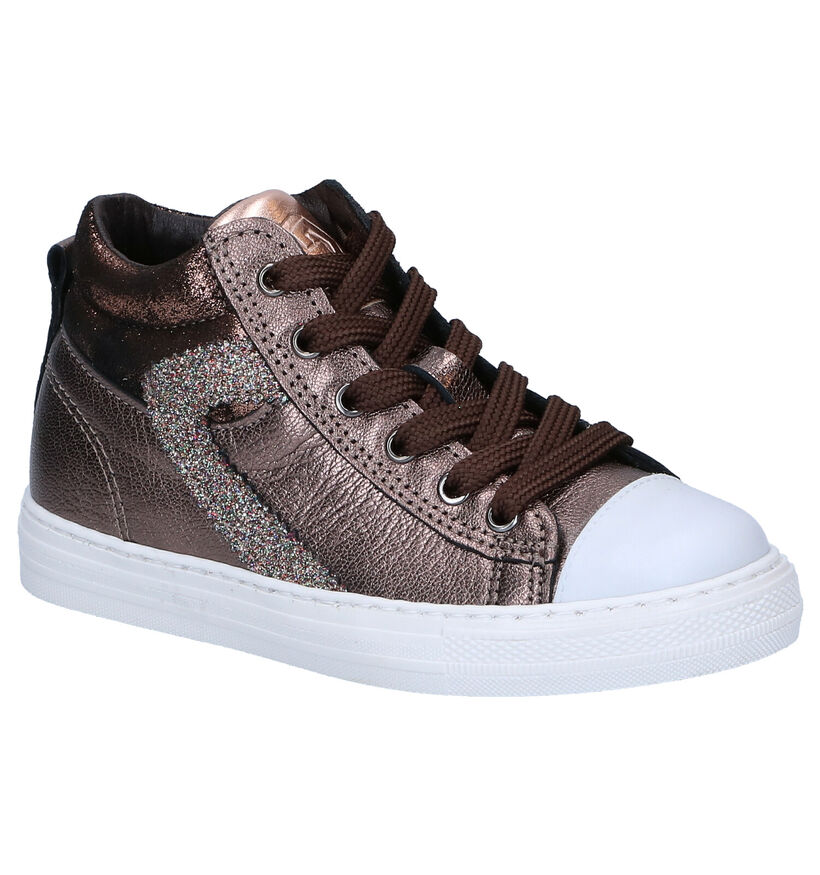 Little David Bronzen Hoge Schoenen in leer (298569)