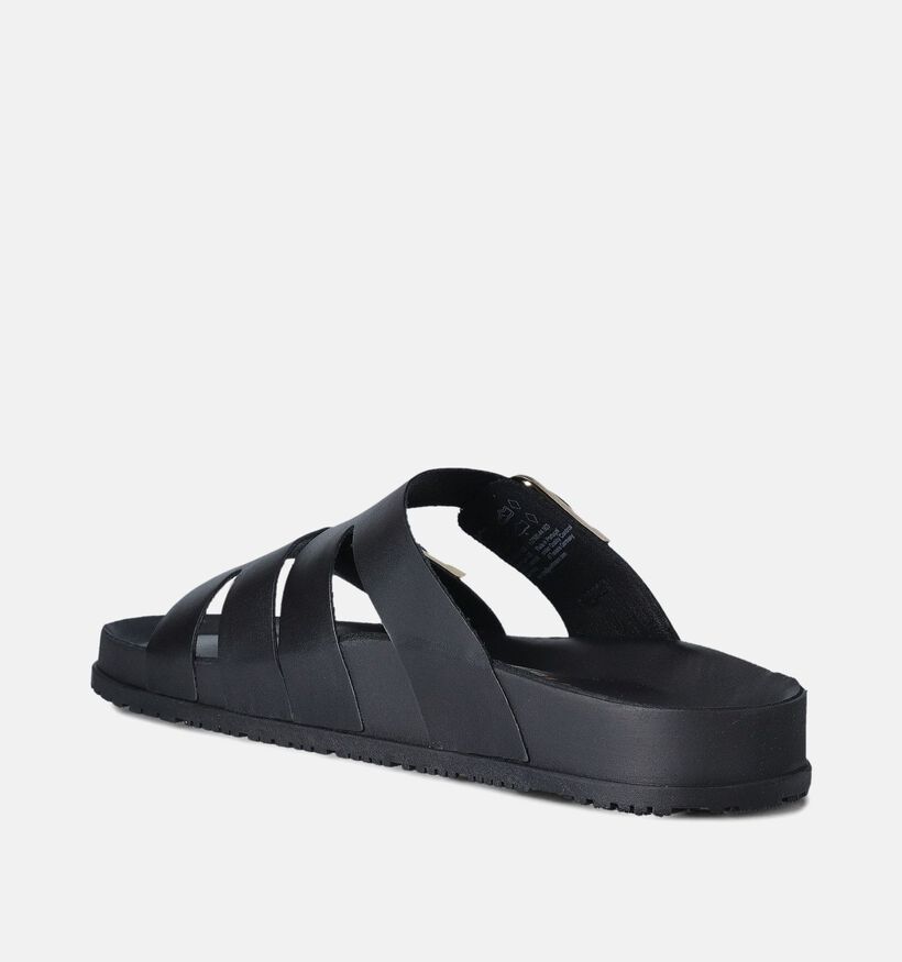 Tamaris Zwarte Platte slippers voor dames (356930) - geschikt voor steunzolen