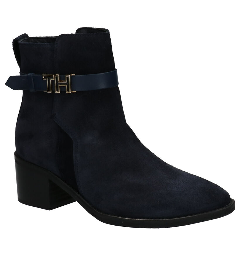 Tommy Hilfiger Blauwe Enkellaarzen in daim (255941)