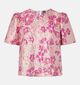 Pieces Amelia Jacquard Roze Top voor dames (374201)