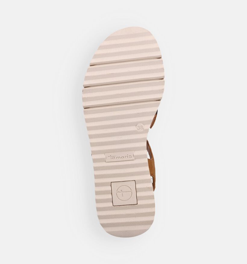Tamaris Sandales compens&eacute;es en Cognac pour femmes (371737)