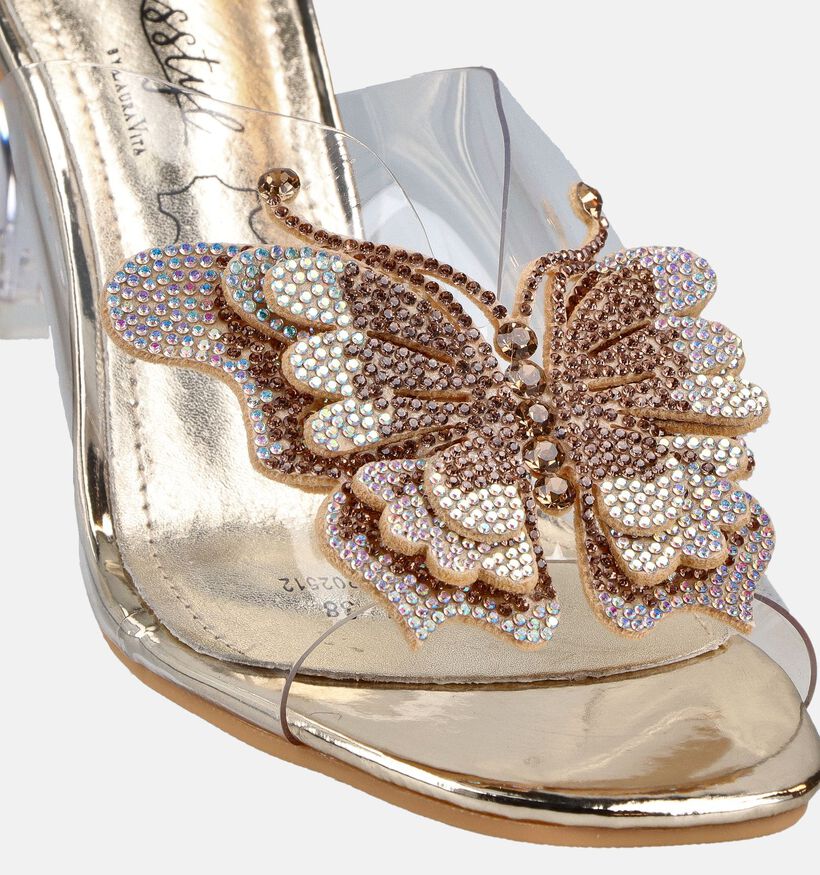 Laura Vita Mira Transparante/Gouden Slippers voor dames (373195)