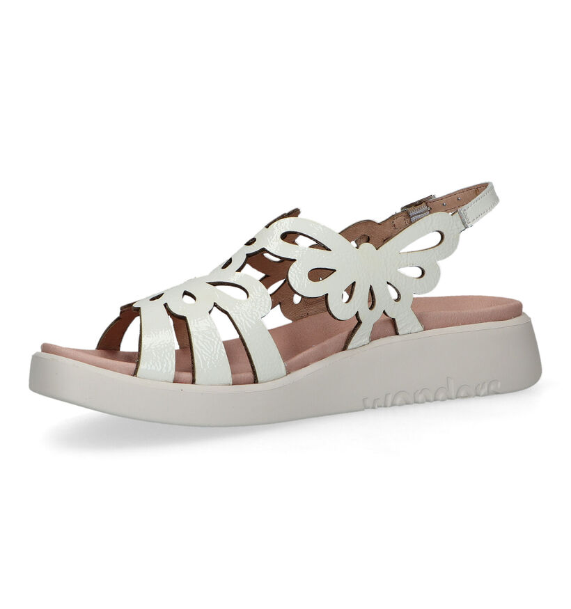 Wonders Sandales compensées en Blanc en cuir (324728)