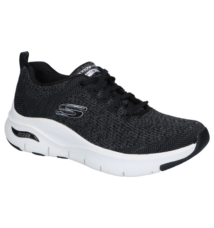 Skechers Arch Fit Infinite Adventure Zwarte Sneakers voor dames (301268) - geschikt voor steunzolen