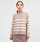 Pieces Sia Beige Trui met rolkraag voor dames (344987)