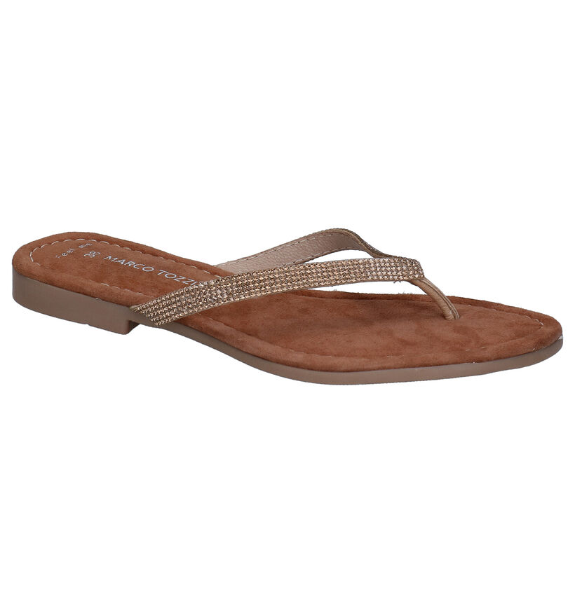 Marco Tozzi Cognac Teenslippers in stof (289592)