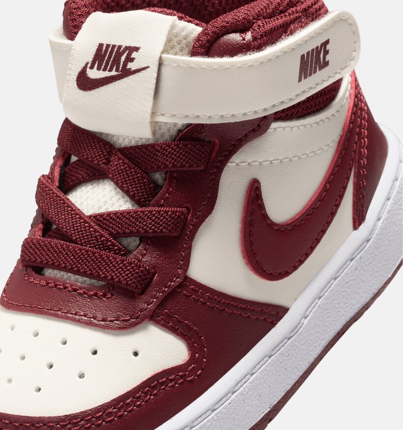 Nike Court Borough Bordeaux Hoge Sneakers voor jongens, meisjes (359815)