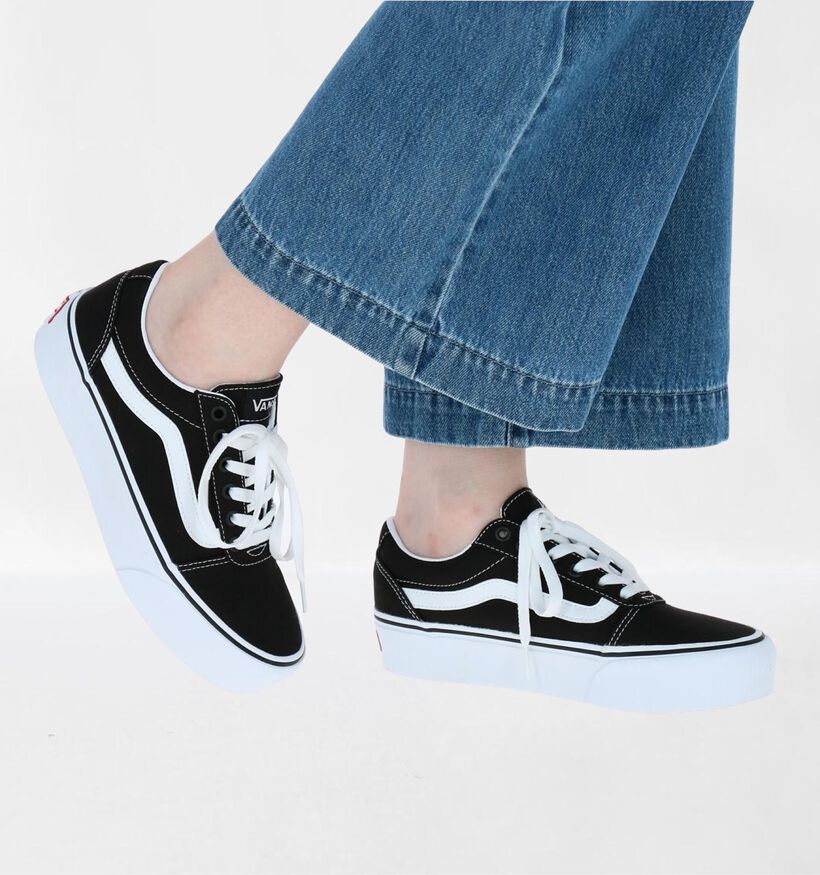 Vans Ward Platform Beige Sneakers voor dames (321163)