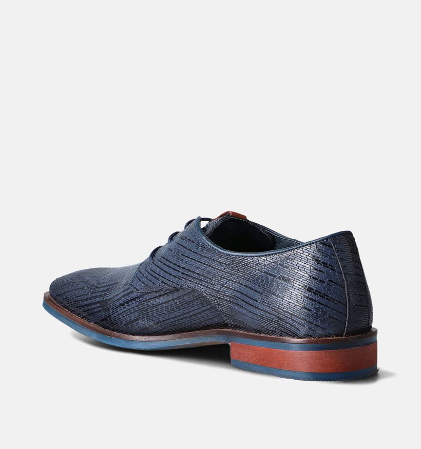 Via Borgo Chaussures Classiques en Bleu pour hommes (357768)