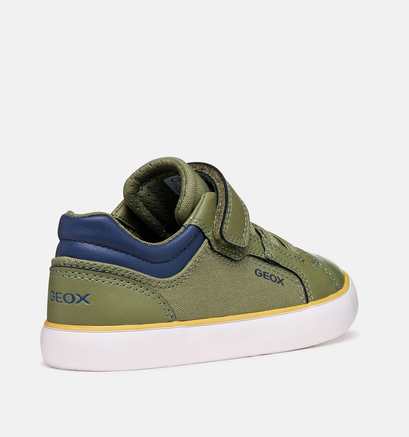 Geox Gisli Baskets en Vert kaki pour gar&ccedil;ons (368449) - pour semelles orthop&eacute;diques
