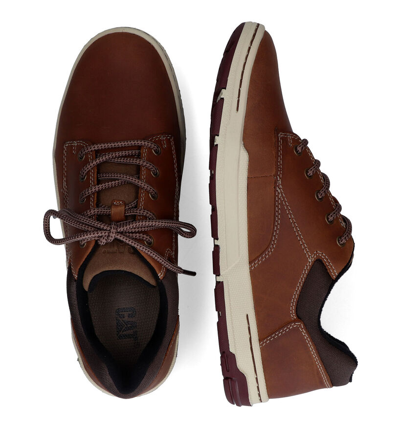 Caterpillar Colfax Chaussures à lacets en Cognac en cuir (312660)