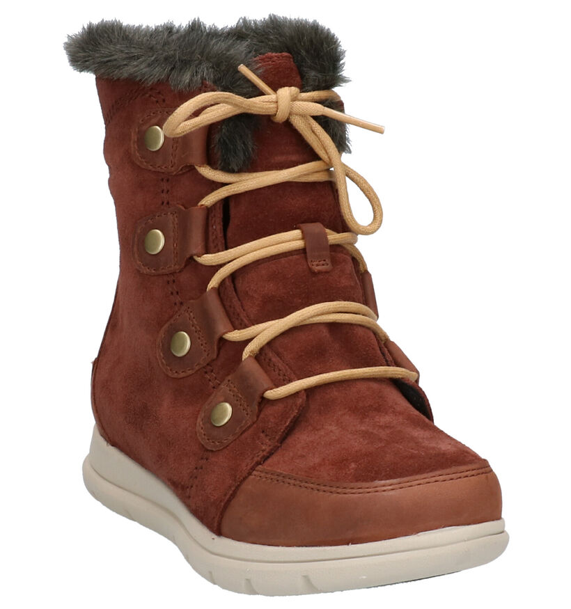 Sorel Bottes en Brun foncé en daim (255383)