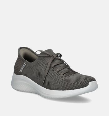 Skechers Memory Foam Low Baskets Bordeaux/Vert