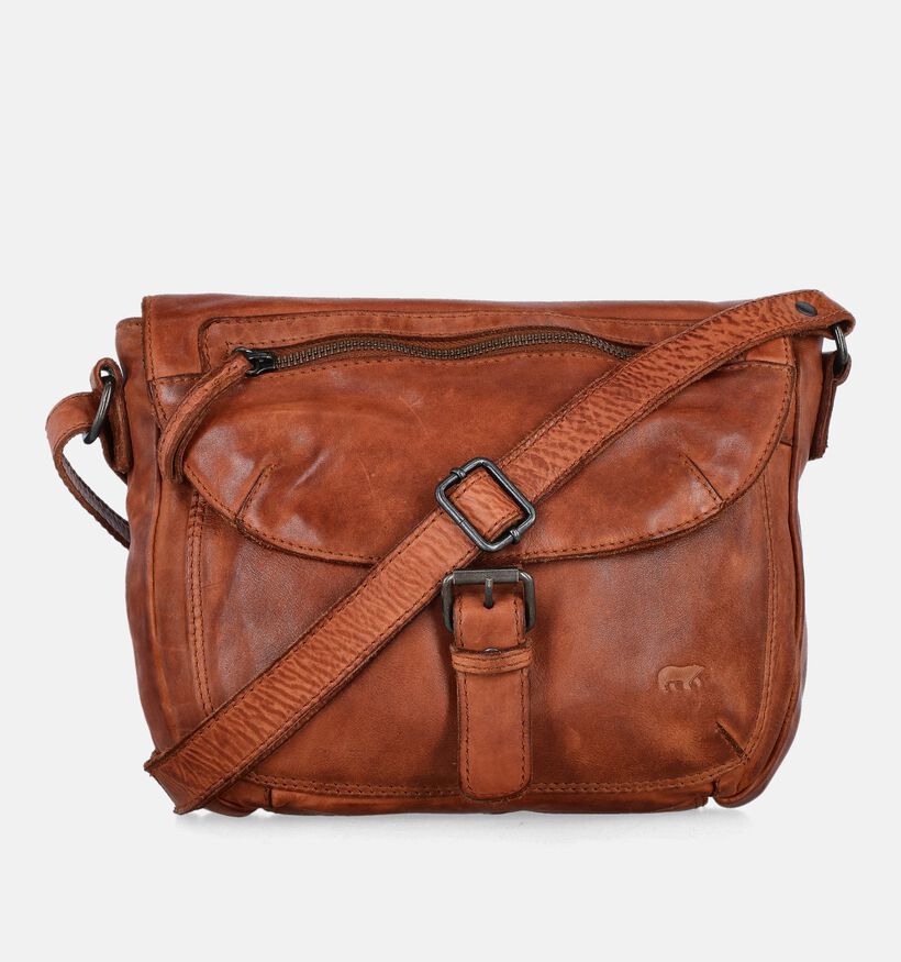Bear Design Sac porté croisé en Cognac pour femmes (358869)