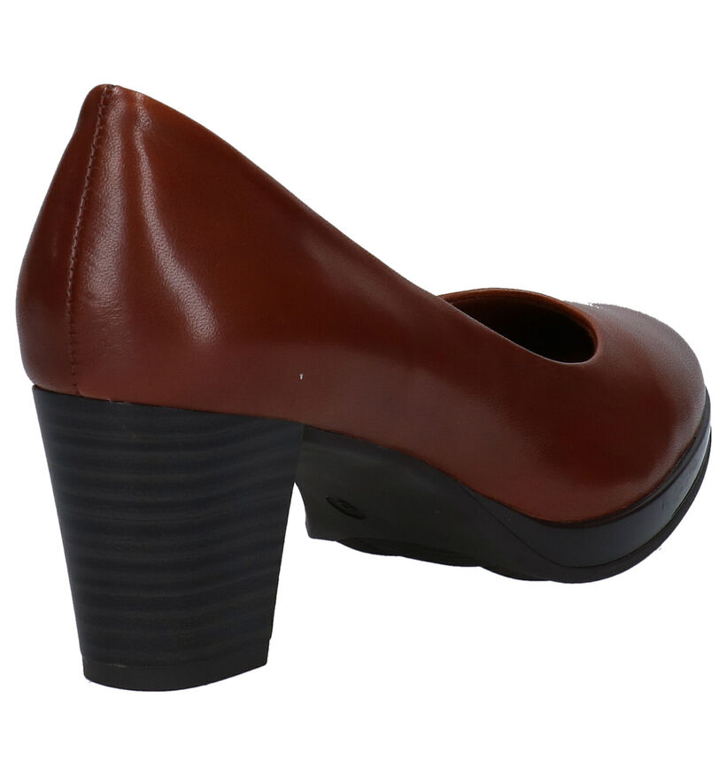 Jana Escarpins classique en Cognac en cuir (280892)