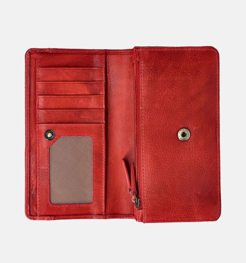 Label M Porte-monnaies zippé en Rouge pour femmes (365814)