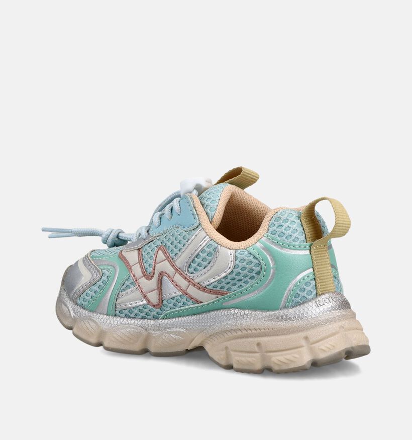 Naturino Wave Baskets en Bleu/Vert pour filles (377263) - pour semelles orthop&eacute;diques