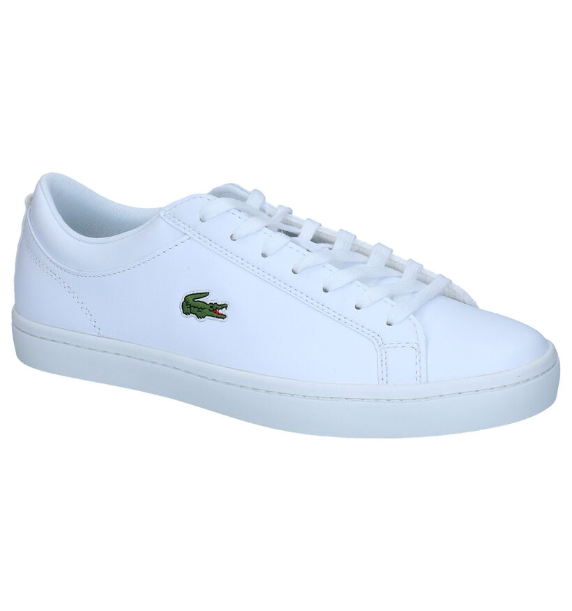 Lacoste Straightset Witte Sneakers in leer (287012)