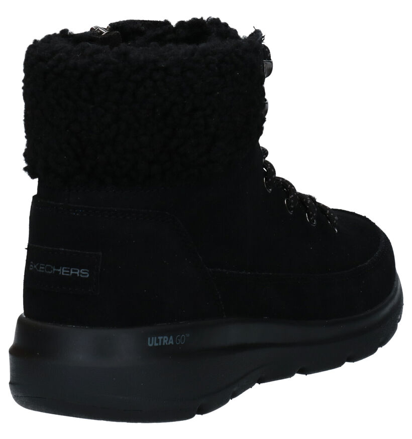 Skechers Glacial Ultra Woodlands Zwarte Snowboots in nubuck (279574)