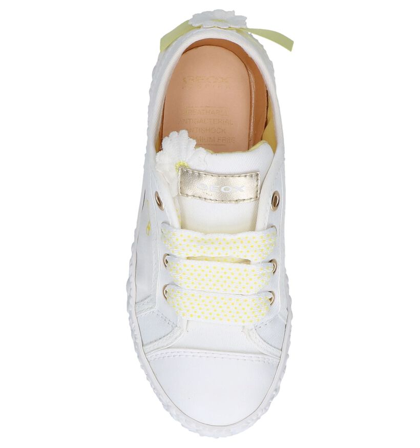 Witte Slip-on Sneakers Geox in stof (237965)