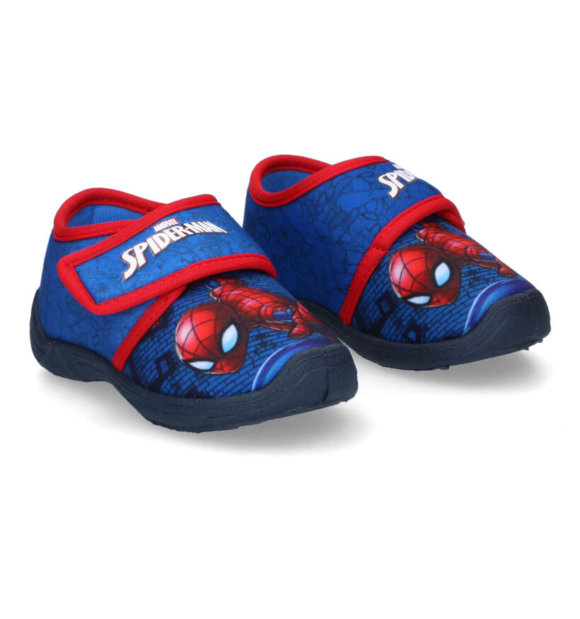 Spiderman Pantoufles fermées en Bleu en textile (304640)