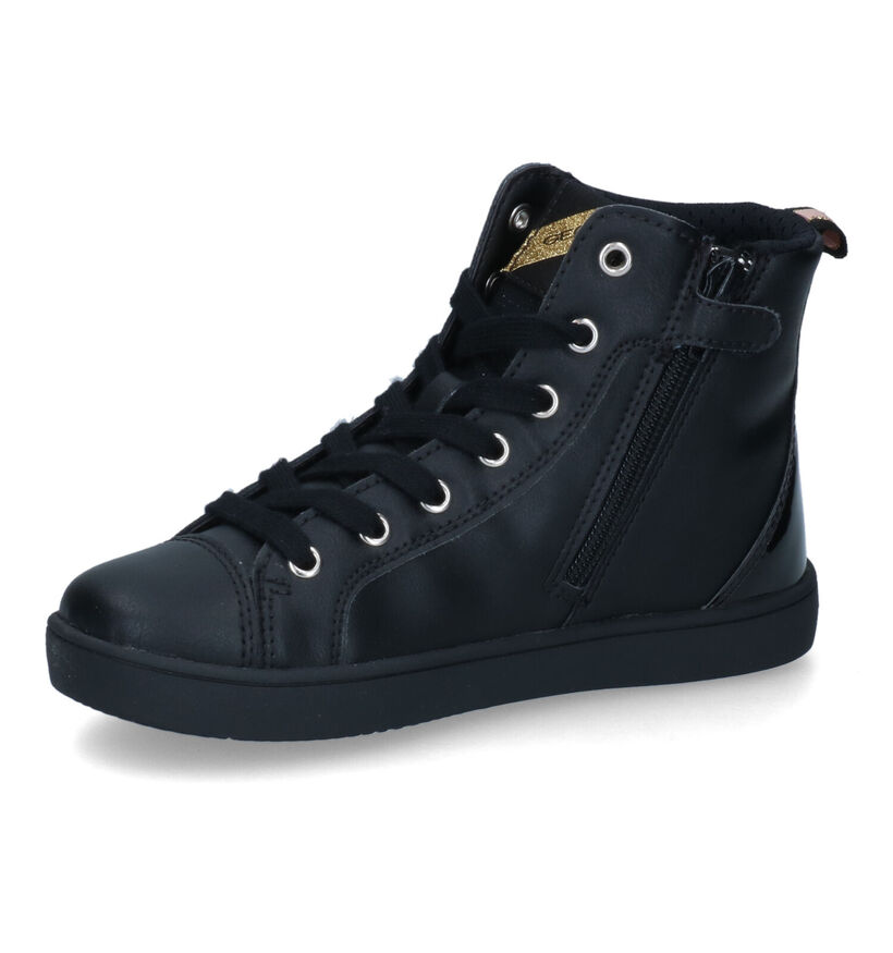 Geox Kathe Zwarte Sneakers in kunstleer (317653)