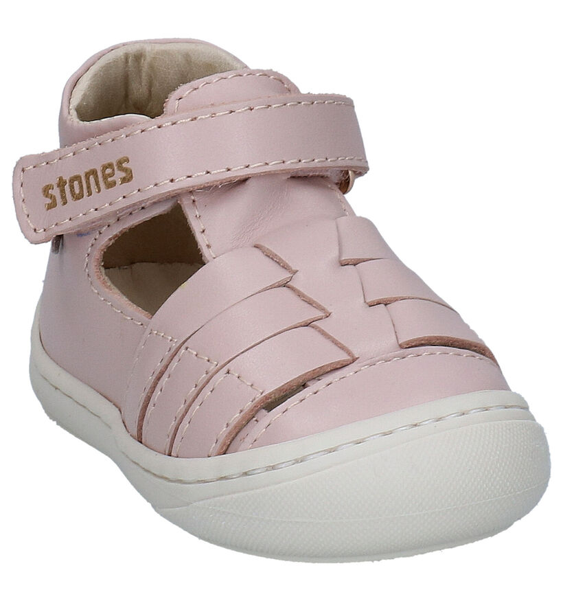 STONES and BONES Chaussures en Rose en cuir (287886)