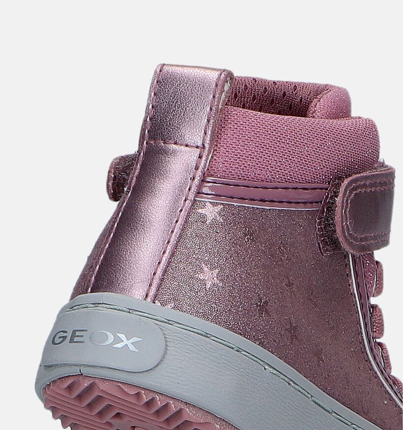 Geox Kalispera Baskets montantes en Rose pour filles (330136) - pour semelles orthopédiques