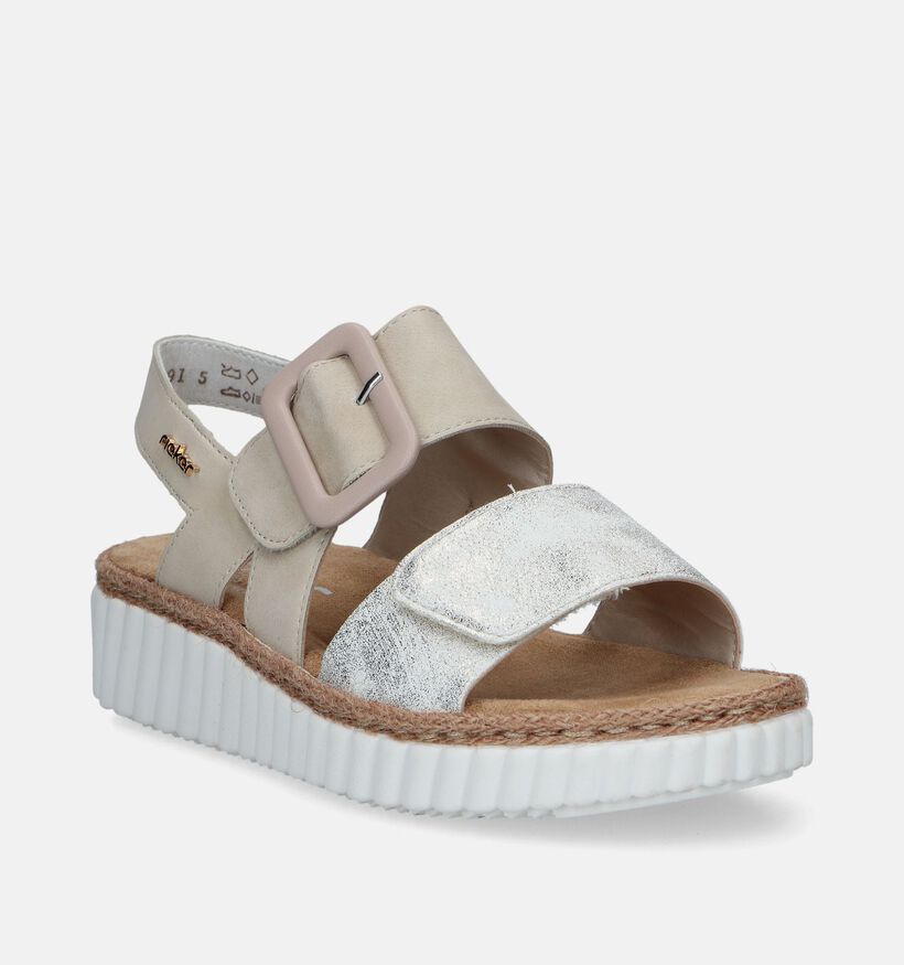 Rieker Sandales compensées en Beige pour femmes (354960)