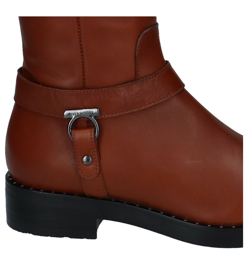 River Woods Bottes hautes en Cognac en cuir (231778)