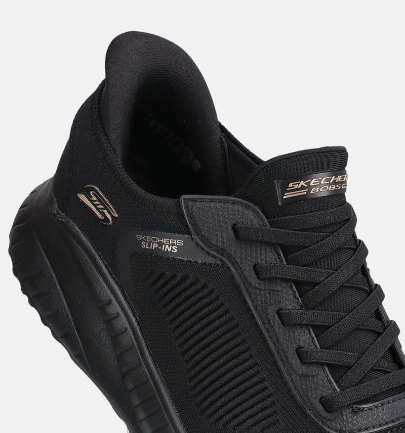 Skechers Bobs Squad Chaos Current Muse Zwarte Slip-on Sneakers voor dames (367458)