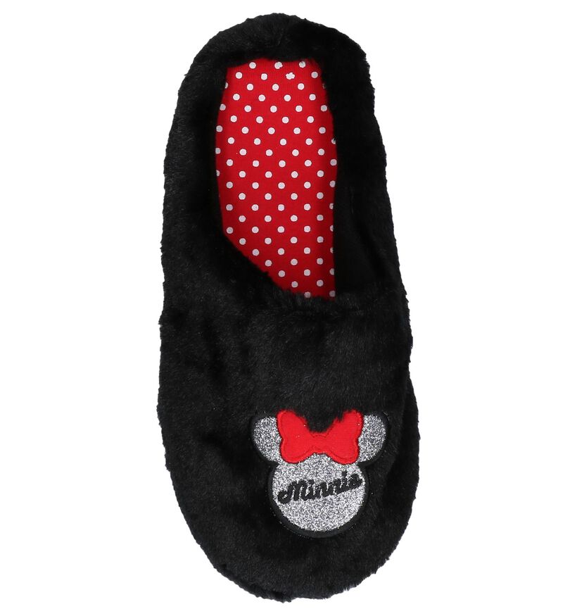 Minnie Mouse Pantoufles ouvertes en Noir en textile (232446)
