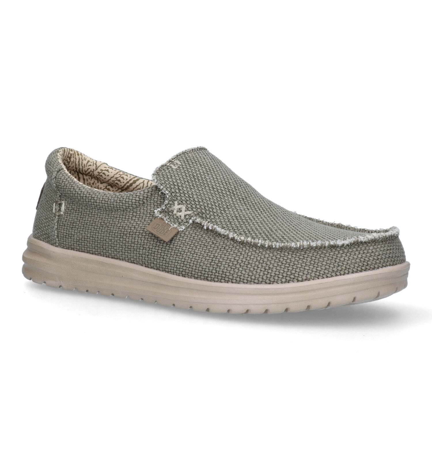 HEYDUDE Mikka Braided Kaki Instappers Heren Lage schoenen