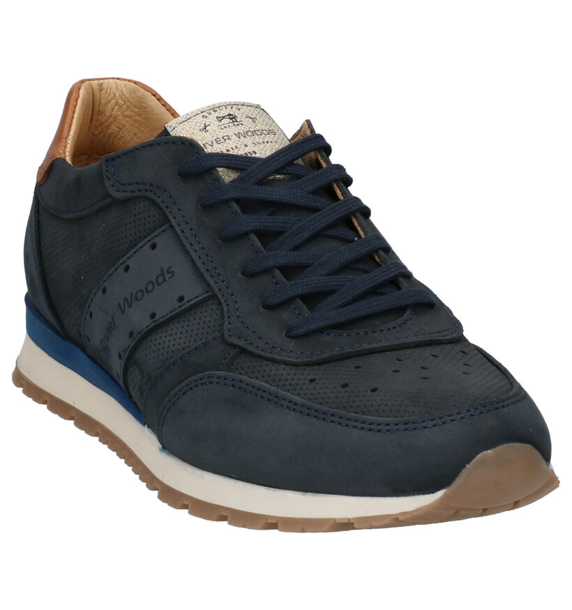 River Woods Buddy Blauwe Veterschoenen in nubuck (271148)