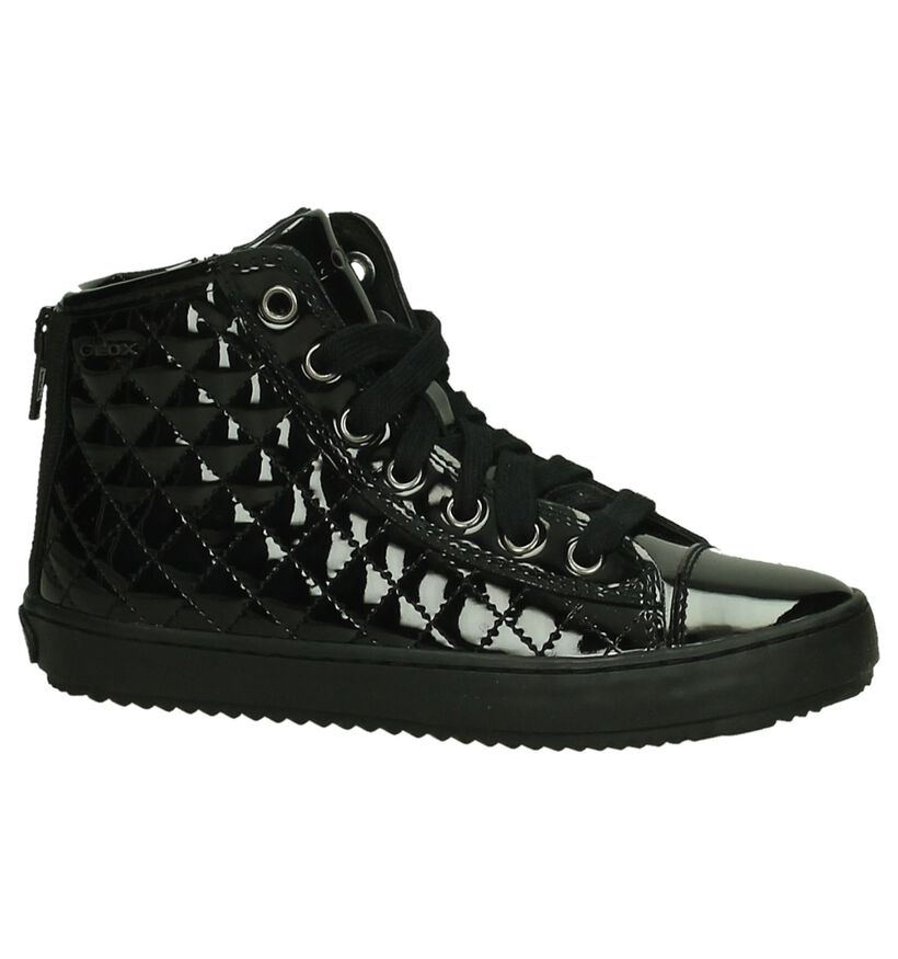 Geox Zwarte Hoge Lakleren Sneakers, , pdp