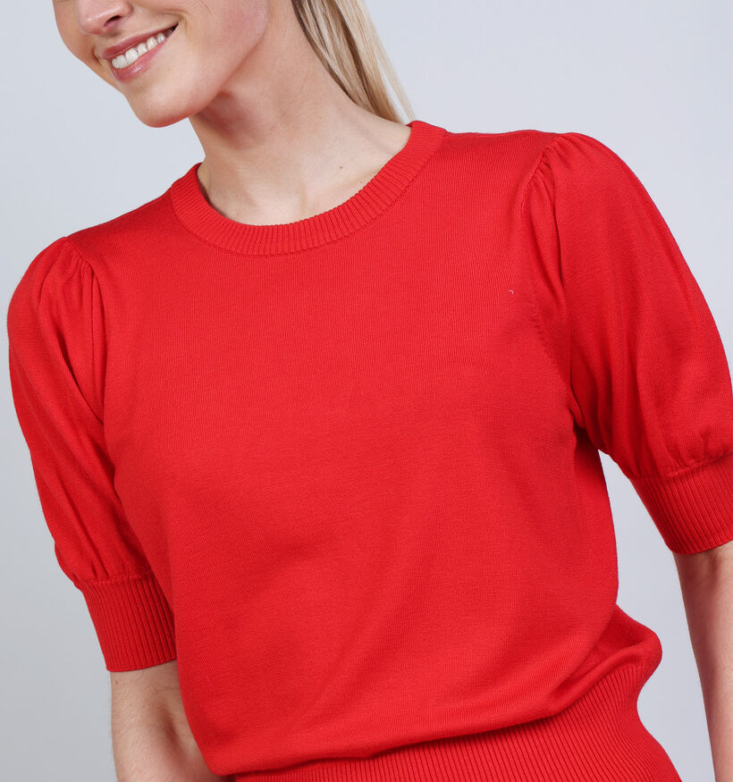 Minus Liva Knit Pull en Rouge pour femmes (371812)