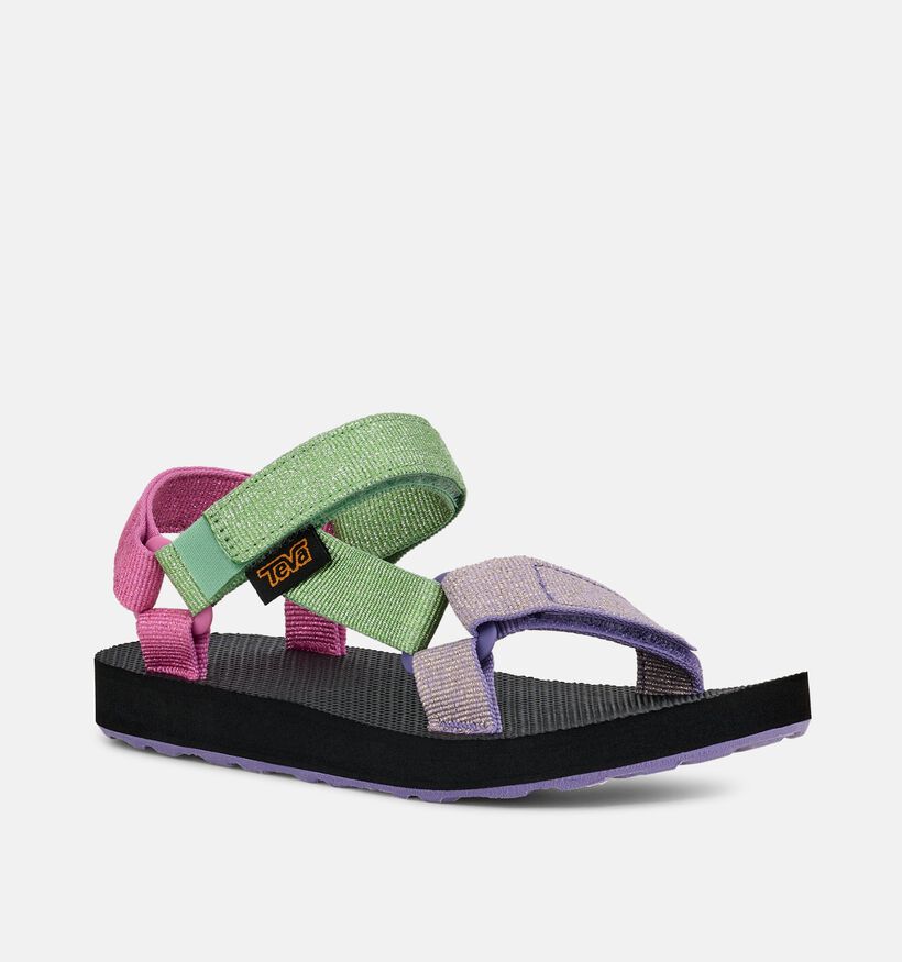 Teva Original Universal Metallic Groene/Roze Sandalen voor meisjes (370243)