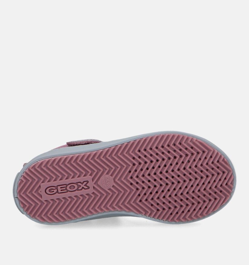 Geox Kalispera Baskets montantes en Rose pour filles (330136) - pour semelles orthopédiques