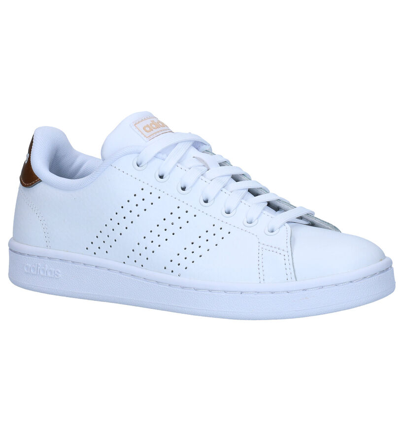 adidas Advantage Baskets en Blanc en cuir (284790)