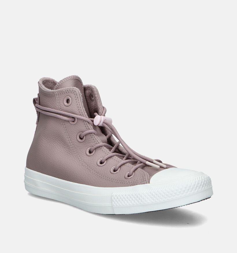 Converse CT All Star Wheaterized Leather Roze Sneakers voor dames (348826)