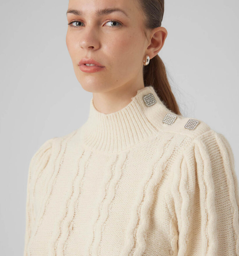 Vero Moda Newelke Pull avec des boutons en Mauve pour femmes (330893)