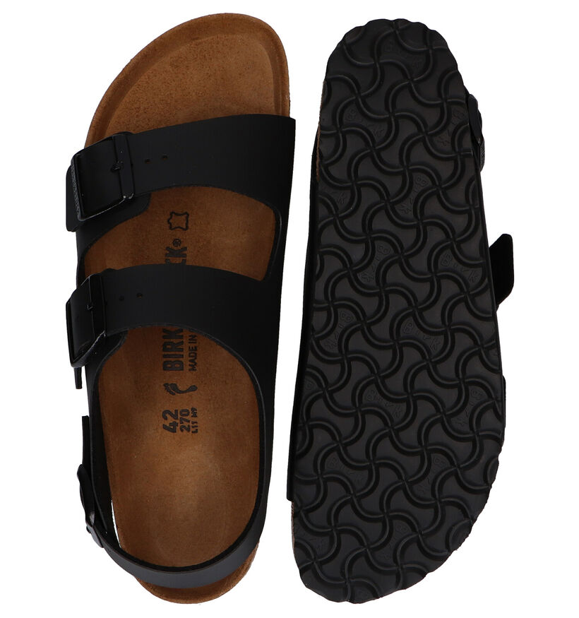 Birkenstock Milano Sandales en Noir en simili cuir (305410)