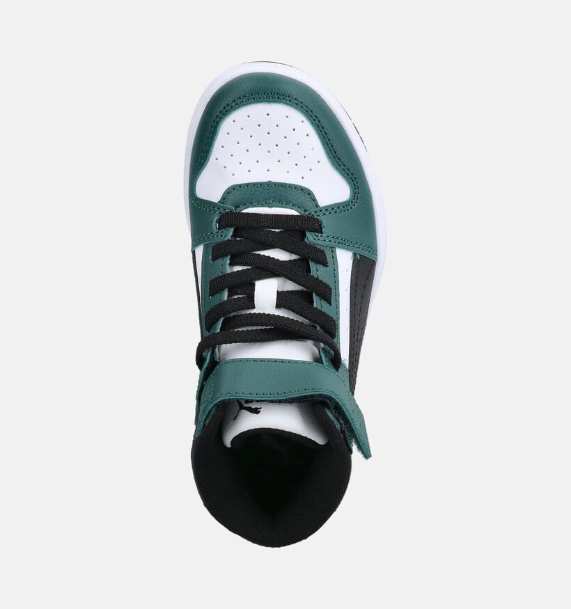 Puma Rebound Slam Mid Groene/Zwarte Hoge Sneakers voor jongens (375576) - geschikt voor steunzolen